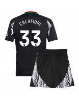 Arsenal Riccardo Calafiori #33 Vieraspaita Lasten 2024-25 Lyhythihainen (+ shortsit)